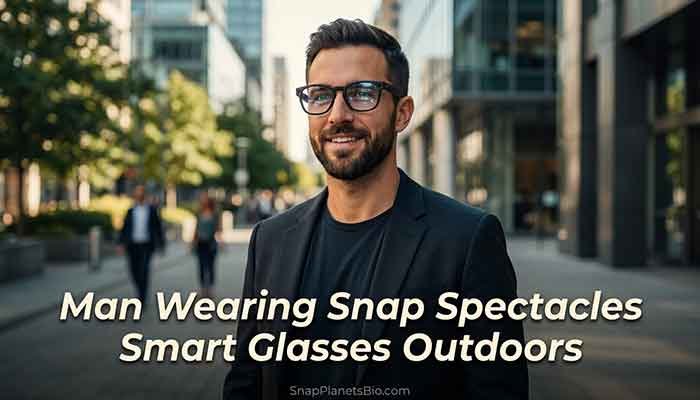 Snap Spectacles: What It's Actually Like Wearing the Future On Your Face 2 Man Wearing Snap Spectacles Smart Glasses Outdoors