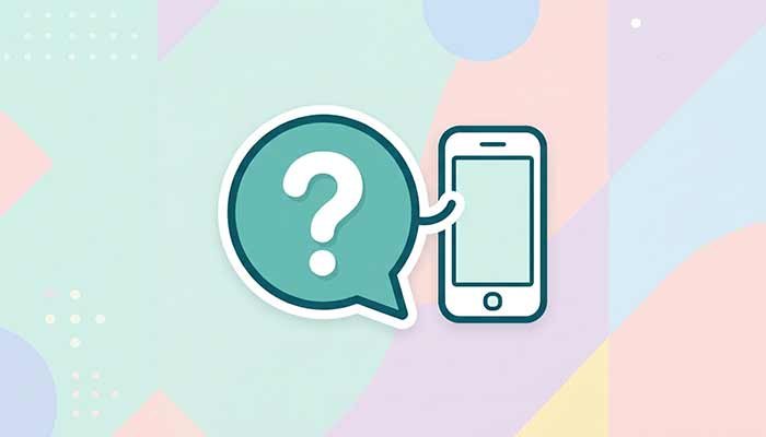 Illustrated question mark and speech bubble representing a frequently asked questions section